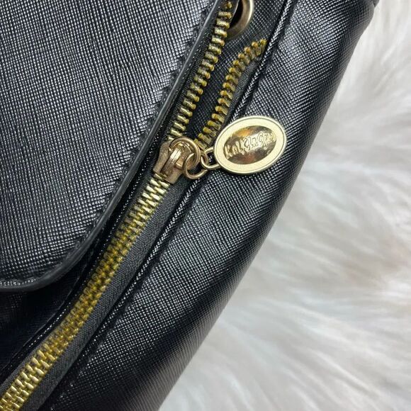 Kalklaguo Zip Up Mini Back Pack Black & Gold main image 4